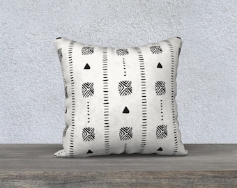 African Mudcloth Pillow Cover