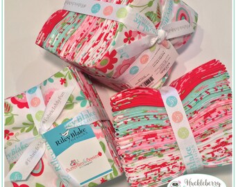 Riley Blake - Butterflies & Berries - Fat Quarter Bundle by RBD Designs - 100% Cotton - Floral - Quilting Fabric - Cotton Fabric