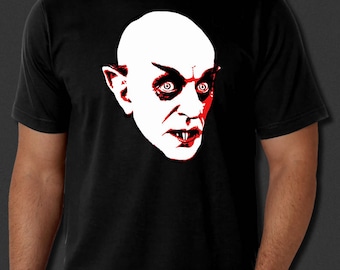 Nosferatu Vampire Dracula Horror Classic Count Orlok Halloween Black T-shirt Tee