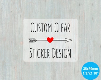 Clear Stickers - 35 x 30mm Rectangle (1.37x1.18 inches) Clear Labels for Product Labels, Wedding Favor Stickers, Packaging Labels