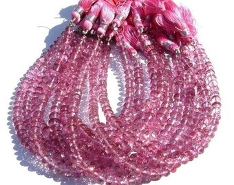 On Sale Full 8 Inches 4 - 5mm AAA Pink Mystic Topaz Micro Faceted rondelles