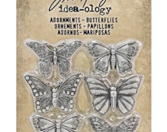 Tim Holtz Idea-Ology Adornments - Butterflies