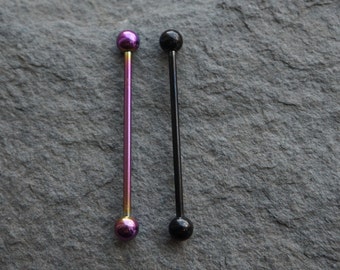 Industrial Barbell, industrial piercing, scaffold barbell, scaffold jewellery, body jewellery, barbell, body piercing
