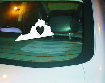 State Car decal, water bottle decal, laptop decal, Virginia State car decal vinyl sticker NEW