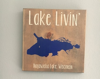 Lake sign/ lake outline/ custom sign