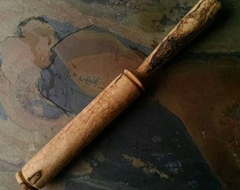 Nostepinne - Yarn Ball Winder - Wood Nostepinne - Wooden Nostepinne - Hand Turned Spalted Maple Wood Wooden Nostepinne - Eco-friendly