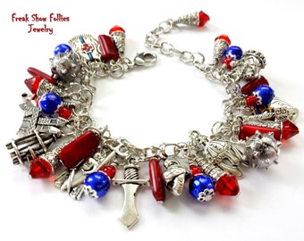 medieval times weapons charm bracelet