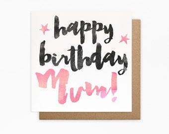 Happy Birthday Mum Card - Mum Birthday Card