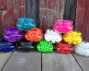 50 Colored Grommets For DIY Mason Jar Straw Lids Bulk | Reusable Straw DIY Mason Jar Cups Tumbler | Food Grade Silicone Grommet | Christmas
