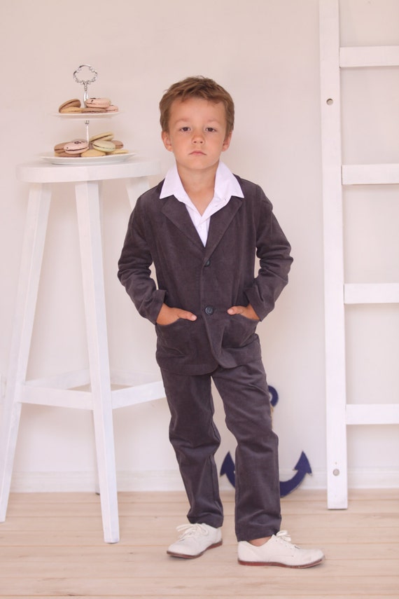 Boys pants Boys tailored velvet pants Toddler boy trousers