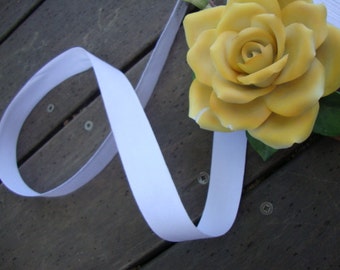5 Yards of 1" Wide White Cotton Canvas Tape Reinforce Tape Sewing Supplies S120