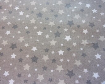fabric star taupe and grey 50 * 70 cm