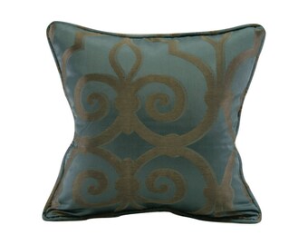 Sapphire Large Geometric Corded Decorative Pillow Cover 18x18