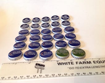100 Beer Bottle Caps Craft Supply Mixed Media Art Industrial Decor Corona and Bud