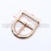 Center Bar Buckle D-Shaped - Metal - 1 Inch - Gold Plated (1 PCS)