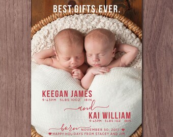 christmas birth announcement