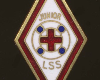 1920s American Red Cross, Junior Life Saving Service Enamel Badge