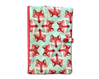 Quilted in matching cotton health booklet