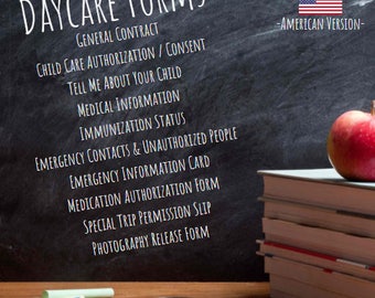 daycare forms american version editable forms templates daycare contract authorization forms childcare forms