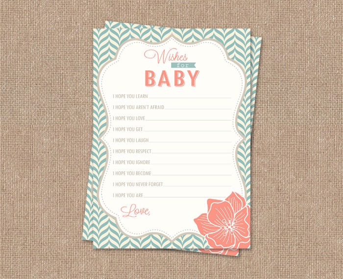 wishes for baby printable template