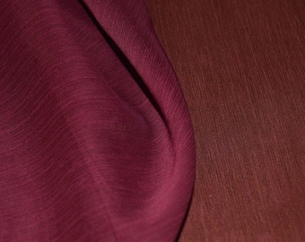 Terracotta & Burgundy Reversible Crinkle Chiffon Fabric 59" Wide