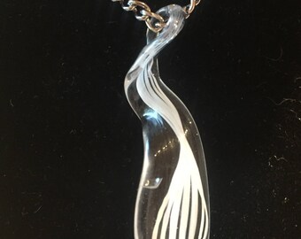 Lampwork Glass pendant and stainless steel