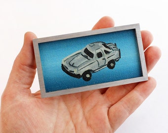 Original Miniature Artwork - BMW Silver Gullwing