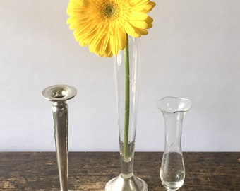 Lot of 3 Vintage Sterling Silver Bud Vases