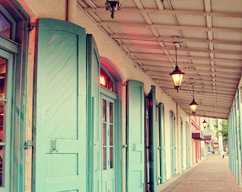 New Orleans French Quarter Photograph. "Throw Open the Shutters" Louisiana Photography. Mardi Gras. Fine Art Print. Home Decor. Mulattes.