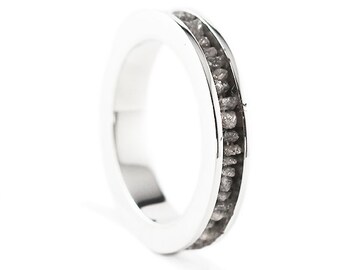 Raw Diamond Ring Engagement Ring Diamond Wedding Band Raw Diamond Band Mens Wedding Band Uncut Grey Diamonds Mens Wedding Ring