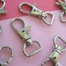 FREE SHIPPING--100 of 1.5 inch with 1/2 inch Loop End Silver/Nickel Swivel Clasps Hooks