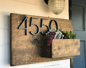Address Planter | House Numbers | Planter | Succulent Garden