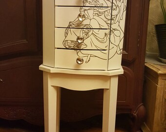 jewelry armoire , standing jewelry box, jewelry organizer, jewelry cabinet, jewelry storage, jewelry holder, chest, Beauty and the Beast