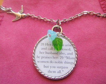 Her Children Arise And Call Her Blessed Proverbs 31 28 29,christian woman gift,bible verse gift