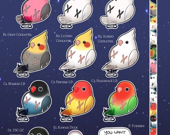 Birblies Acrylic Keychains and Lanyard