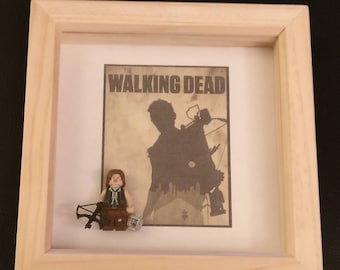 Lego inspired Walking Dead Daryl Dixon framed minifigure