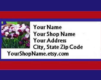 90 PERSONALIZED Return Address Labels. 3 Sheets of White 1-Inch Labels. 5371