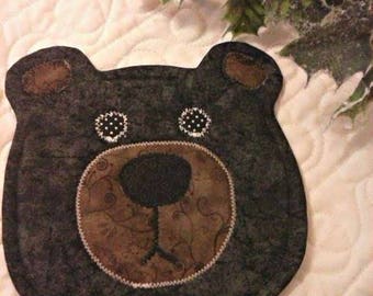 NEW - Bear Mug Rug - Mug Rug - Coasters