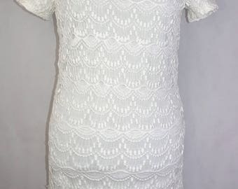 White lace 20's inspired dress *small tear on bottom left side*