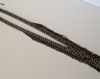 New! Gunmetal Chain Fringe Necklace