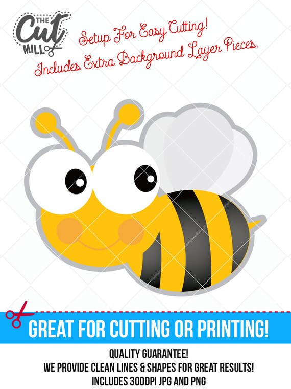 Download bee svg cartoon bee dxf files bug svg jpg png dxf cutting
