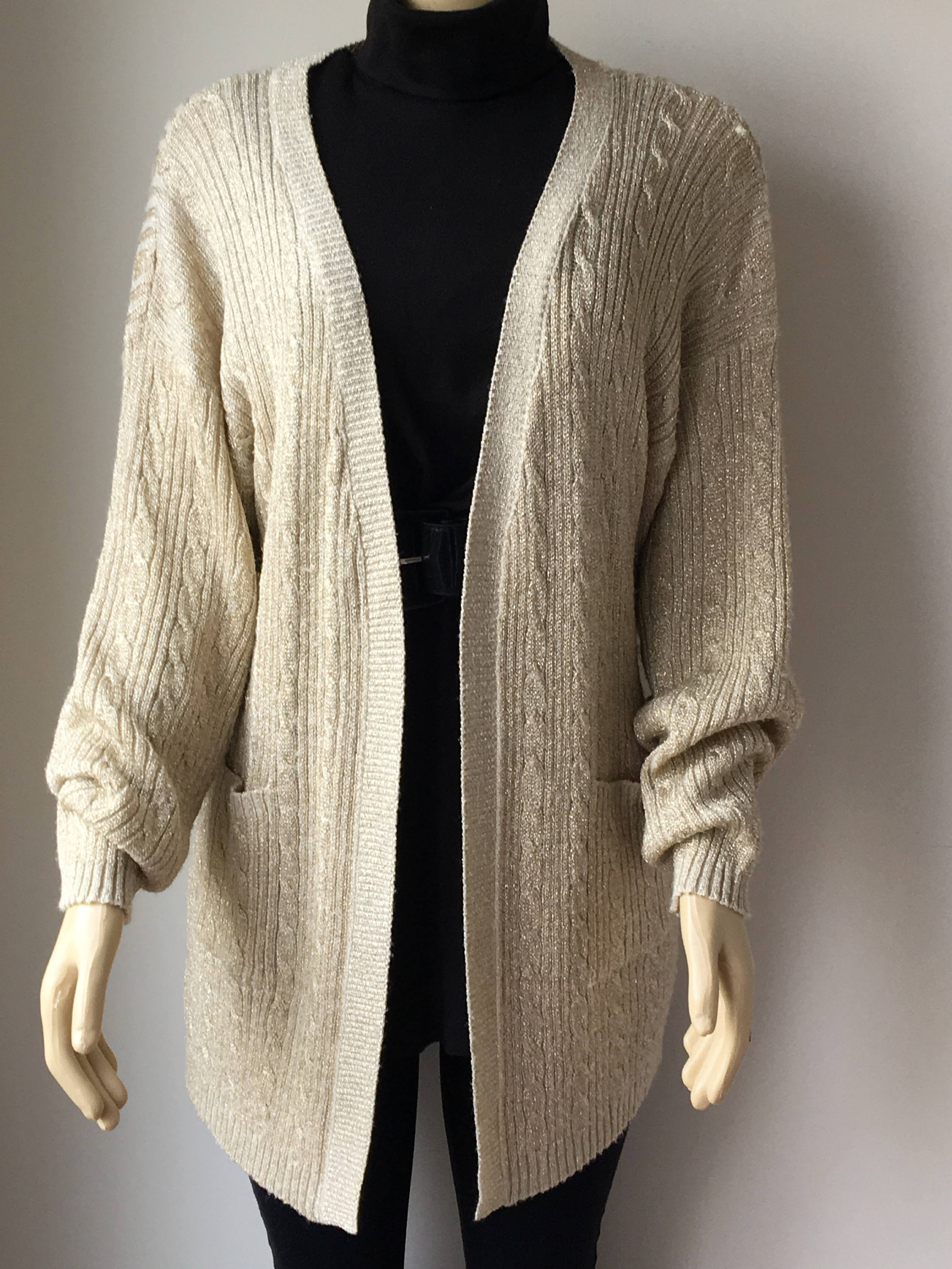 gold metallic cardigan shimmering long sweater open front gold cardigan plus size