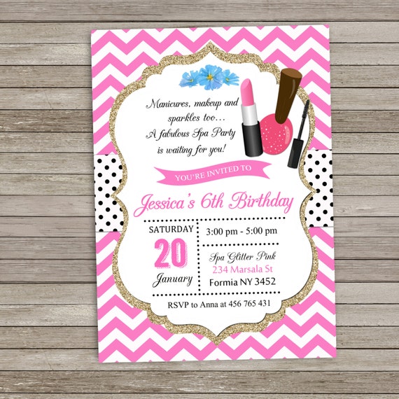 makeup invitation makeup birthday party