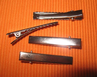 clips Alligator Clips with teeth, 100 clips decoration, hair clips, clips to decorate curtains 35 mm silver top with clips