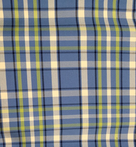 Bold Blue Green Plaid Upholstery Fabric Upholstery Fabric