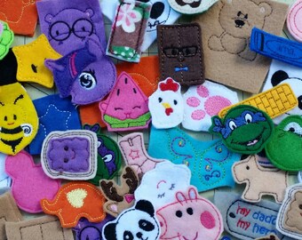 Feltie Grab Bag, Grab bag of Felties, 20 Random Felties, Random Bag of Felties, Hair Bow Centers , Feltie Sample Bag. Feltie Lot, Felties