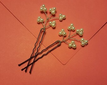 Wedding hair pins - Pearl hair pins for wedding - Pearl bobby pins for wedding - Bridesmaids hair - Bridal hair pins - Wedding bobby pins