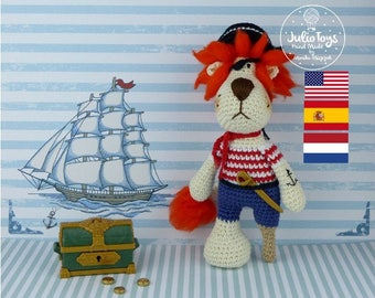 Pirate Lion - crochet pattern