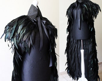 READ item DESCRIPTION !! Made to order. Feather cloak with pelerine