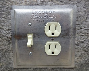 Baking Pan Light Switch Plate Outlet Cover Combination Switchplates Made From Ekcoloy Bakeware Metal Kitchen Decor Cake Pans OLC-1132C-L